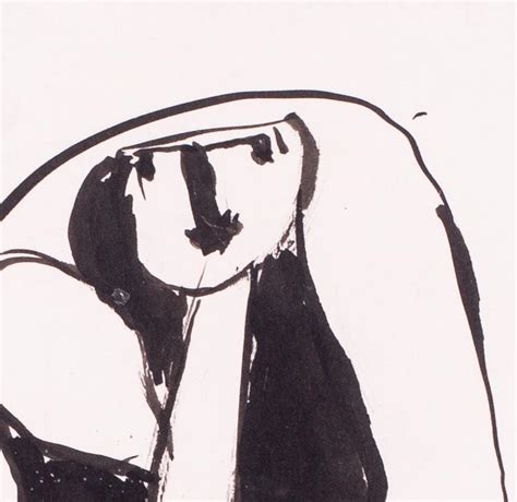 Roger Hilton Eye Catching Modern British Drawing Of An Abstracted Nude Female By Roger Hilton