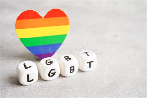 Lgbt Text Character With Rainbow Flag Heart For Symbol Of Pride Month Lesbian Gay Bisexual