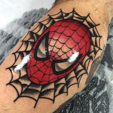 Updated 35 Amazing Spiderman Tattoos Spiderman Tattoo Web Tattoo