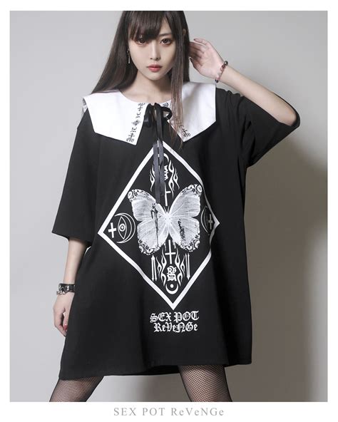 SEX POT ReVeNGe on Twitter new arrival 蝶が美しい襟付きワンピカットソー入荷しました