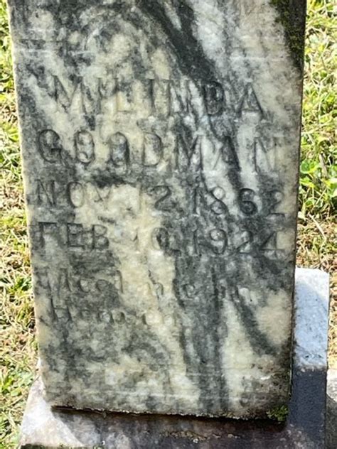 Laura Melinda Milinda Hartzog Goodman 1862 1924 Memorial Find A Grave