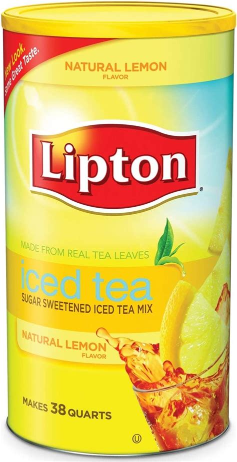 Lipton Lemon Flavor Sugar Sweetened Iced Tea Mix 38 Quarts Be Épicerie