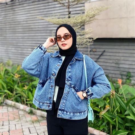 Jual Vintage Baggy Jacket Jeans Oversize Wanita Denim Jaket Cewek