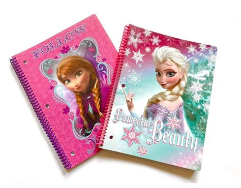 Disney Frozen Elsa And Anna Spiral Notebooks 50 Pages