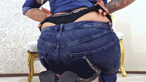 Boss Girls Jeans Ass Worshipper Without Cum Pleasure