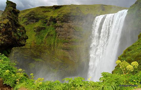 The Beautiful Skógafoss Waterfall In South Iceland And The Legend Of