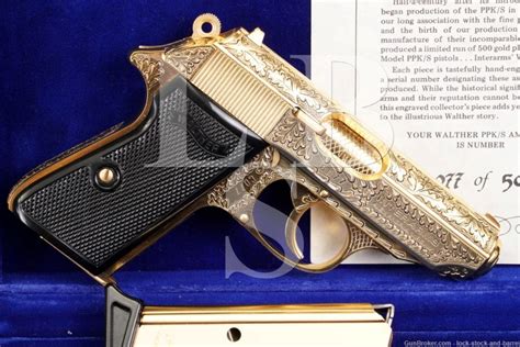 Interarms Walther Ppk S American Limited Collector Gold Pistol