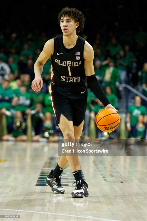 Florida State Seminoles Guard Jalen Warley Brings The Ball Up Court