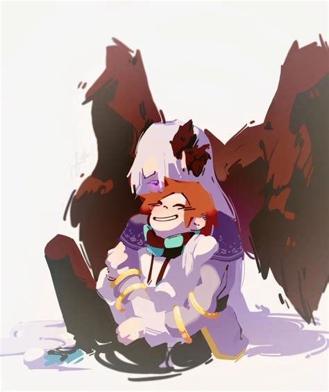 a woman sitting on the ground with an angel behind her