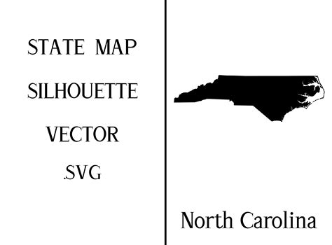 North Carolina State Map Silhouette Svg Graphic By Mappingz · Creative