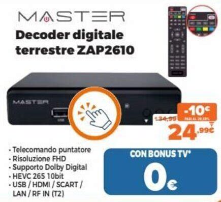 Master Decoder Digitale Terrestre ZAP2610 Offerta Di Equipe Gruppo Expert