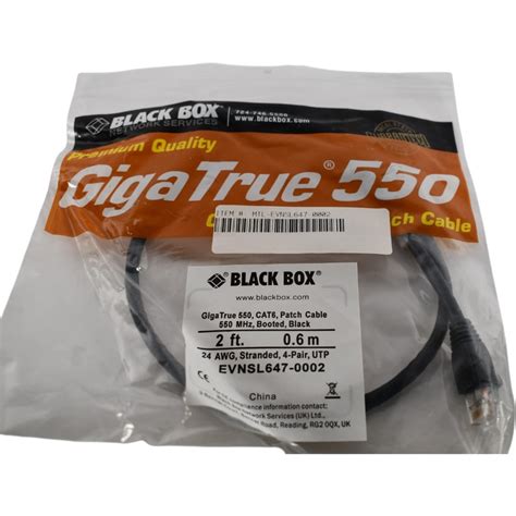 Black Box 2FT Cat6 Snagless Unshielded (UTP) Pure Bare Copper Patch Cable 550MHz — Aqua (5-Pack) (EVNSL-C6-UTP-2FT-AQ-5PK)