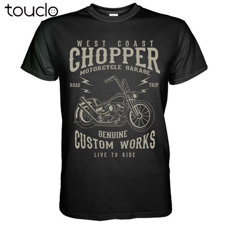 West Coast Chopper Vintage Motocykle T Shirt Biker Niestandardowe