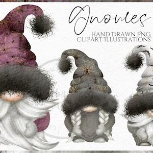 Halloween Gnome Clipart PNG Bundle Cobweb Gonk Hand Drawn Etsy UK