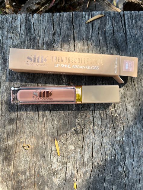Nude 2 Warm Peach Nude Lip Shine Argan Gloss Silk Oil Of Morocco