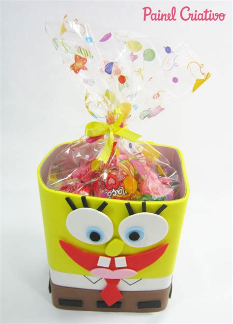 Lembrancinha Do Bob Esponja - Como Fazer Lembrancinha de EVA do Bob Esponja | Painel Criativo
