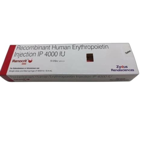 Recombinant Human Erythropoietin Injection Ip Ml Pre Filled Syringe