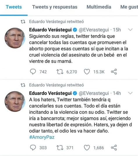 Eduardo Verástegui se solidariza con Donald Trump y pone la foto del