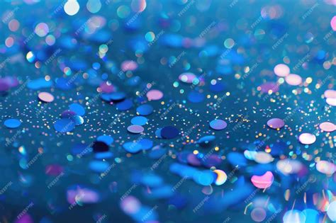 premium photo study  aqua blue iridescent confetti glitter abstract