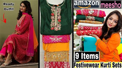 Meesho Kurti Kurta Set Haul Starting Rs 199 Amazon Kurti Haul