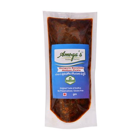 Gongura Boneless Mutton Pickle Packaging Type Packet Packaging Size