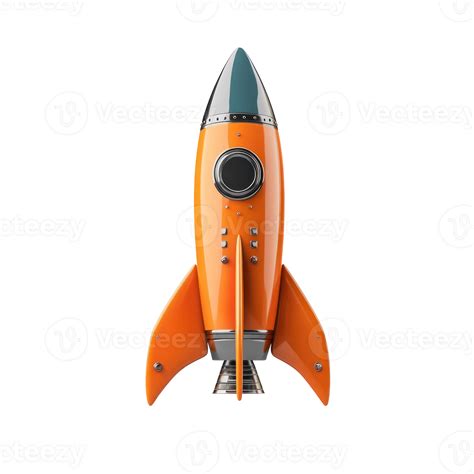 3d Space Rocket Front View Isolate On Transparency Background 50592589 Png