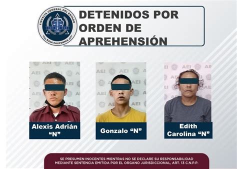 FGE cumplimentó orden de aprehensión a dos hombres y una mujer por robo