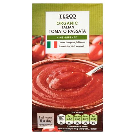 Tesco Organic Italian Tomato Passata 500 G Tesco Online Tesco From