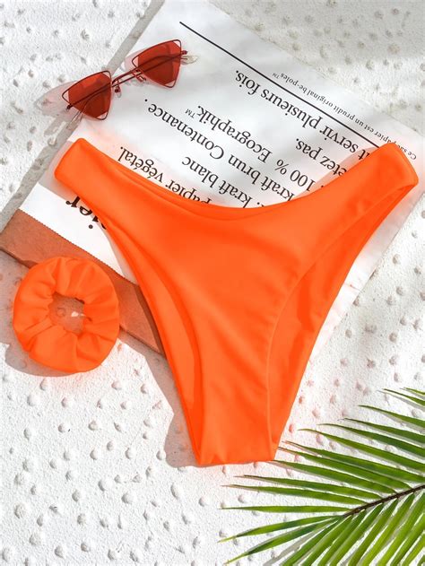High Cut Bikini Panty Scrunchie Shein Uk