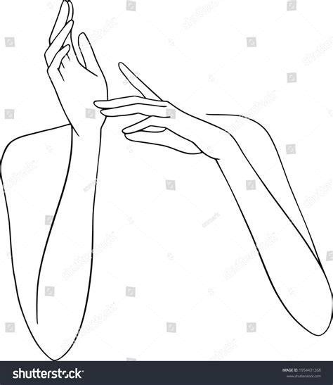 Naked Women Line Art Clipart Nude Stock Vector Royalty Free Shutterstock