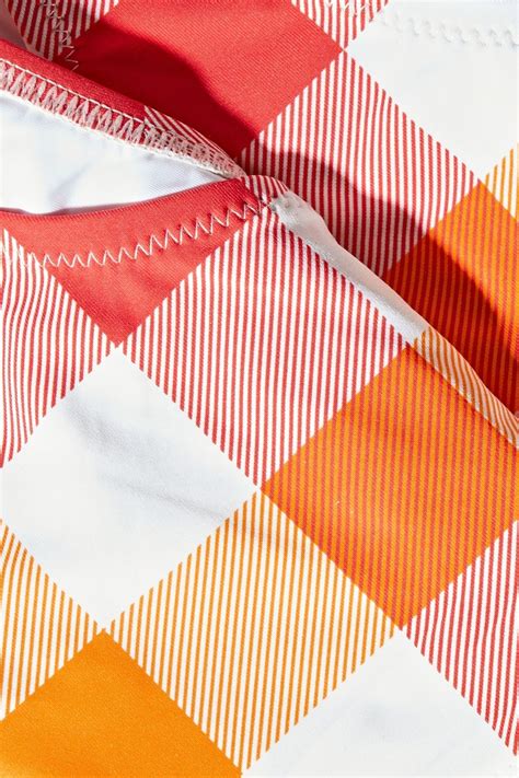 SOLID STRIPED The Elle Checked Bikini Top THE OUTNET