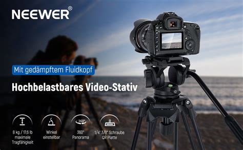 Neewer Cm Pro Videostativ Mit Fluidkopf Strapazierf Hig