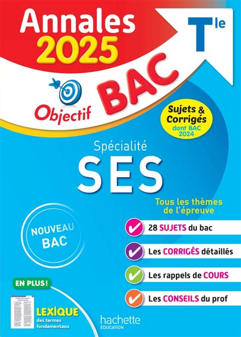 Annales Objectif Bac Sp Cialit Ses Tle Sujets Et Corrig S