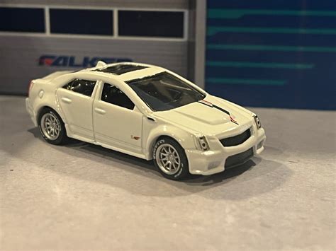 Hot Wheels Scale Cadillac CTS V White With Real Rider Swap Etsy