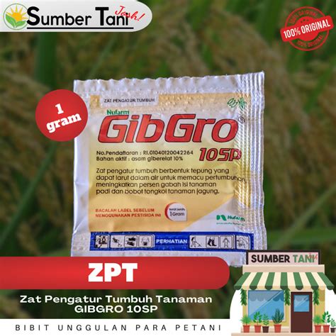 Jual Gibgro Sp Kemasan Gr Zpt Penyubur Padi Gabah Jagung Shopee