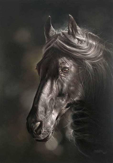 Black Horse Head Paintings