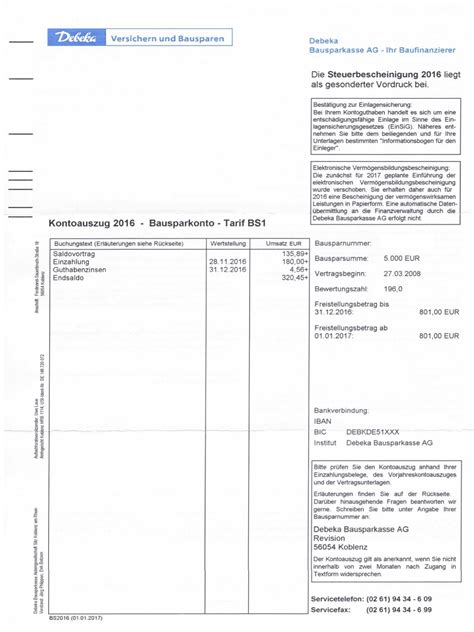 Bausparvertrag Debeka vom 27.03.2008 - 500 Beiträge pro Seite