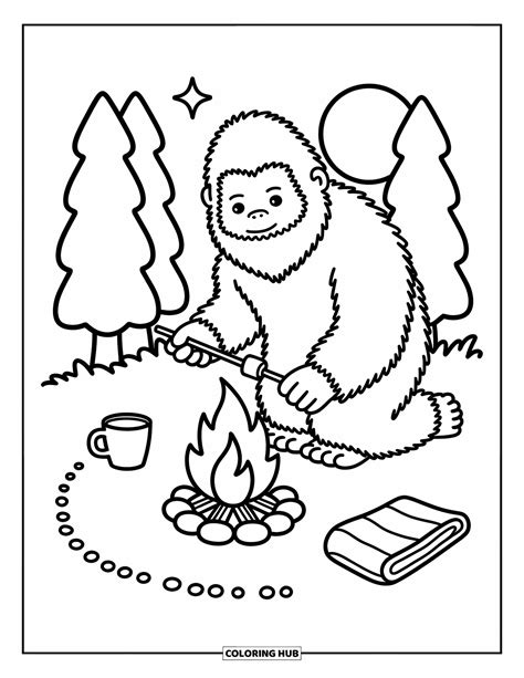 65+ Bigfoot Coloring Pages for Kids & Adults (Free Printable PDFs)