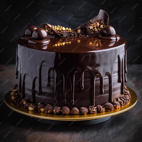 premium ai image dark chocolate cakes