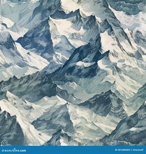 Seamless Top View Of Mountain Ranges Stock Illustration Illustration