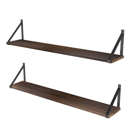 BORA 36"x6" Large Floating Shelves for Wall Storage, Wood Wall Shelves ...