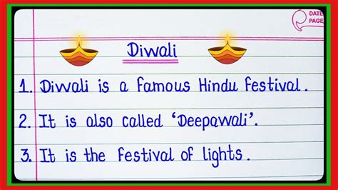 10 Lines On Diwali In English Essay On Diwali In English Diwali