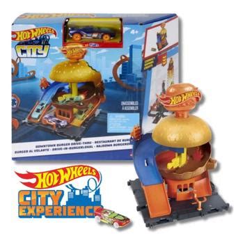 Pista Hot Wheels City Drive Thru Do Hamburguer Mattel HDR Pistas De Brinquedo Magazine Luiza