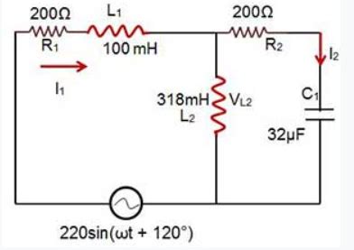 Solved The circuit in the figure operates at a frequency of | Chegg.com