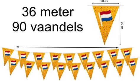 Vlaggenlijn Oranje Voetbal Ek Wk Koningsdag Nederlandse Vlag