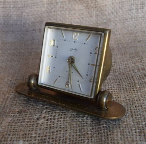 Vintage Bradley Brass Alarm Clock Wind Up Clock Clock Etsy