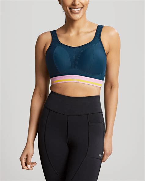 Panache Non Wired Sports Bra Retro Navy Tkd Lingerie