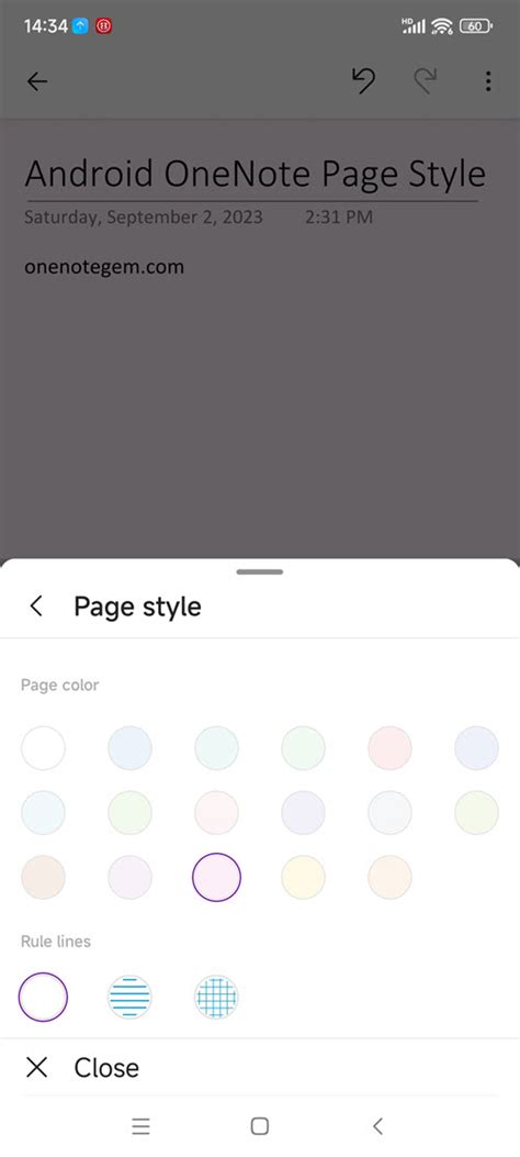 How To Set The Background Color Of A Page In Onenote For Android