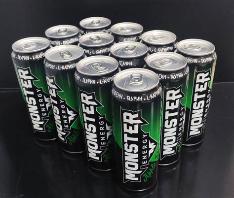 Энергетический напиток Monster Energy Apple-Kiwi / Монстр Яблоко-Киви 0 ...