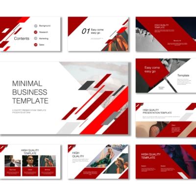 Red Business Report Presentation Powerpoint – Original and High Quality ...